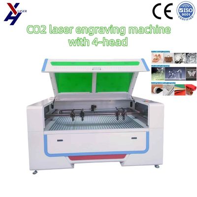 एक्रिलिक एमडीएफ ग्लास के लिए 4 सिर के साथ 130W 150W CO2 लेजर कटर और उत्कीर्णक